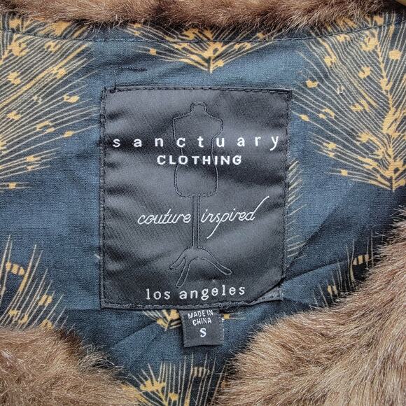 SANCTUARY COUTURE INSPIRED FAUX FUR VEST, SIZE S - Picture 3 of 6